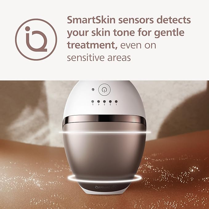 Philips Lumea 8000 Series IPL Hair Removal Device - Alternative to Laser Hair Removal, SenseIQ Technology and Lumea App, 3 Attachments for Body, Face, and Precision, for Women & Men, BRI937/03
