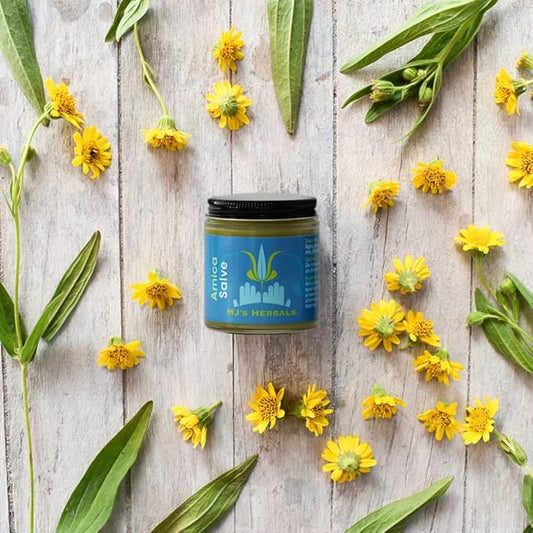 MJ's Herbals Arnica Salve | Maximum Strength, | Fantastic Massage & After Yoga Balm | No Parabens, No Synthetics (4 oz)