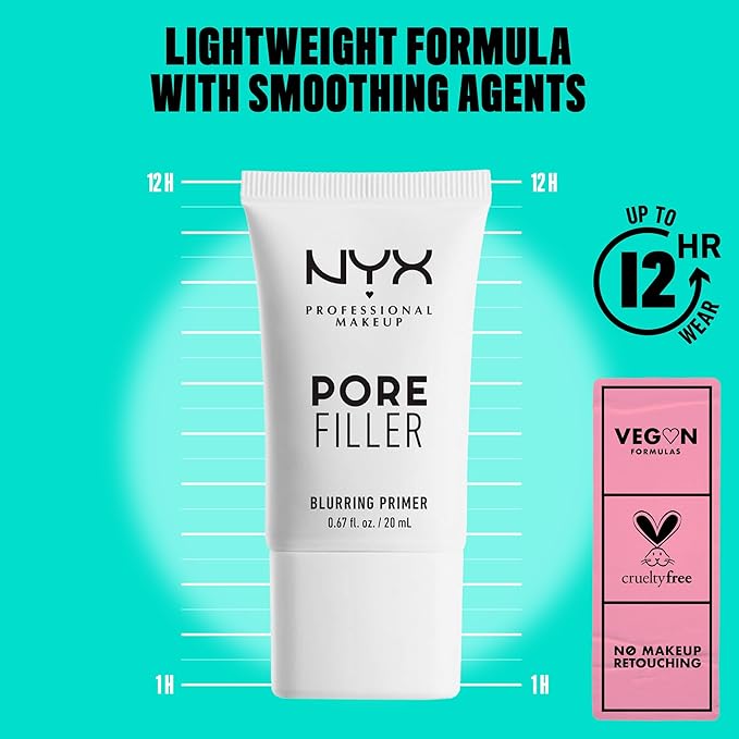 NYX PROFESSIONAL MAKEUP Pore Filler Blurring Primer and Targeted Primer Stick Bundle, Vegan Face Primers