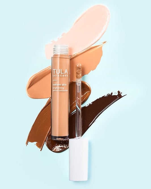 TULA Skin Care Radiant Skin Brightening Serum Concealer - Conceals Dark Circles & Discoloration, Longwearing & Crease-Resistant, Brightens the Appearance of Skin Over Time, Shade 105, 0.18 fl oz.