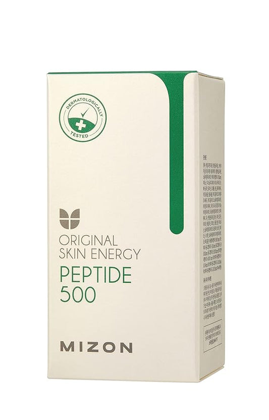 MIZON Peptide 500 Ampoule Peptides Adenosine Hyaluronic Acid Centella Asiatica Skin Elasticity Moisturizing Collagen Booster Korean Serum (1.01 fl. oz)