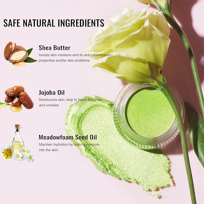 Oulac Cream Eyeshadow also for Highlighter Large Capacity Highly Pigmented Eye Shadow Waterproof &Long Lasting with Moisturizing Formula 04