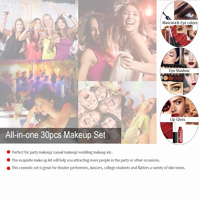 Makeup Kit for Women Full Kit, 26PCS Multi-Purpose Makeup Kit All-in-One Makeup Gift Set Makeup Essential Starter Kit, Compact and Lightweight Design for Girls, Women