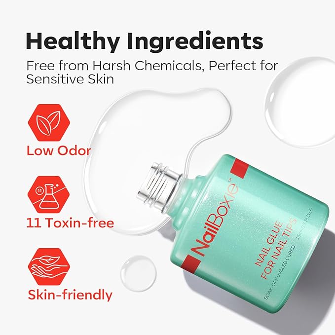 modelones 9 in One Nail Glue for Press Ons, Clear Tips, Acrylic Nails