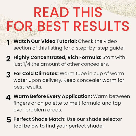 Fièra Luxury Concealer with Anti-Aging - All Day Coverage for Dark Circles, Fine Lines, Wrinkles & Spots - Bisque, 0.5 Ounce