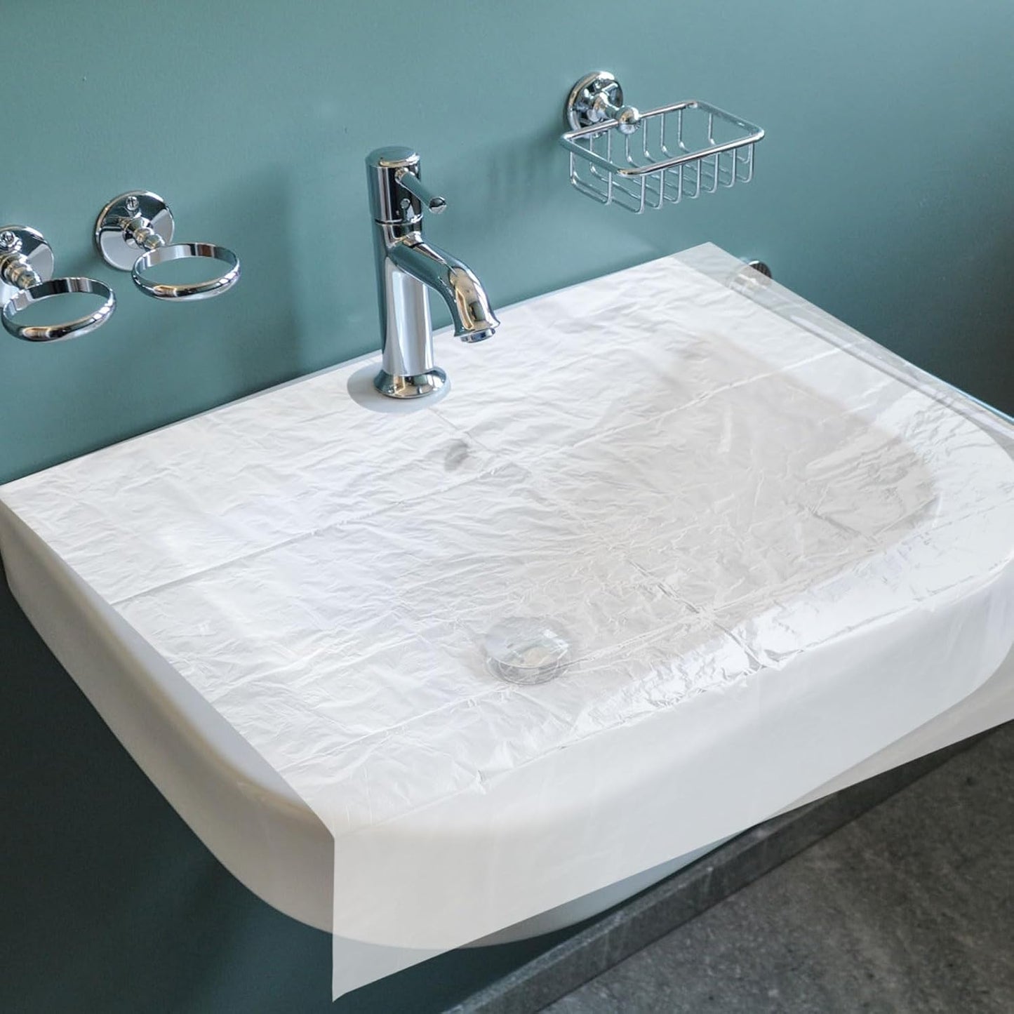 Beard Hair Catcher for Sink Beard Bib Disposable Beard Catcher for Shaving Sink Cover for Shaving & Trimming Clear Stop Worrying About Cleaning (Clear 50 PCS)