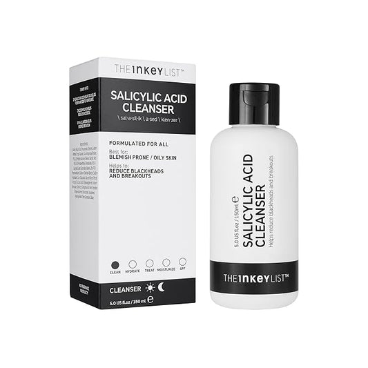 The INKEY List Salicylic Acid Cleanser, Face Wash for Blemishes, Blackheads, Oily Skin and Breakouts, Non-Drying Facial Cleanser Safe for All Skin Types, 5.0 fl oz (Pack of 2)