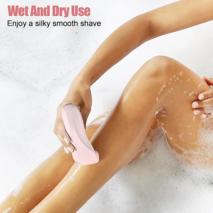 Livora Electric Shaver for Women, Bikini Trimmer for Women, Silk Glide Pro Shaver, Removable Head Electric Trimmer for Bikini, Pubic Hair, Legs, Body, Wet/Dry