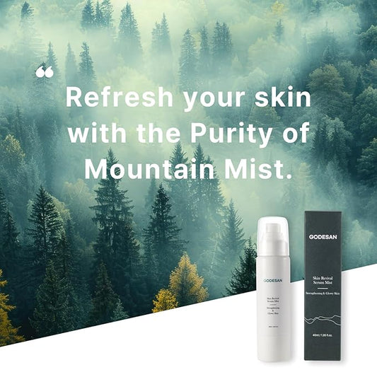 Skin Revival Serum Mist 1.35fl oz - Hydrating Facial Mist, Glowy Skin, Vegan, Sets Makeup, All Skin Type