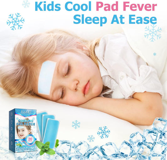 40 Sheets Fever Patches for Kids - Hot Weather Cooling Gel Patches for Adults - Headache Patches - Forehead Fever Cool Pads