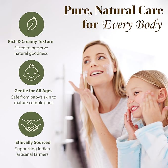 era of nature Organic Unrefined Raw Mango Body Butter Block 32oz - Moisturizing Mango Seed Raw Butter Bar for Skin & Hair, DIY Lip Balm Base, Cream, Soap & Lotion Making Supplies, Personal Skincare