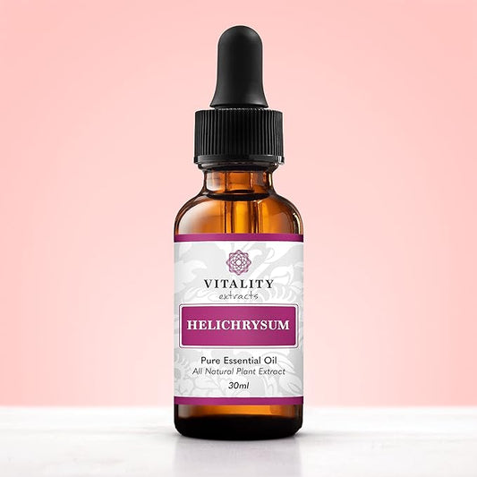 Vitality Extracts Helichrysum Essential Oil - 30ml, Helichrysum Gymnocephalum, Aromatherapy, Skin Care, Happy, Stress Relief, Aches Relief