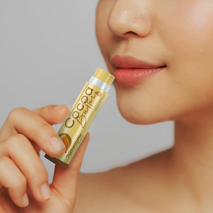 Moisturizing Lip Balm Cocoa Butter Box of 10, Moisturizing Hydrated Lips, Ligth Yellow, 0.13 Fl Oz, 1