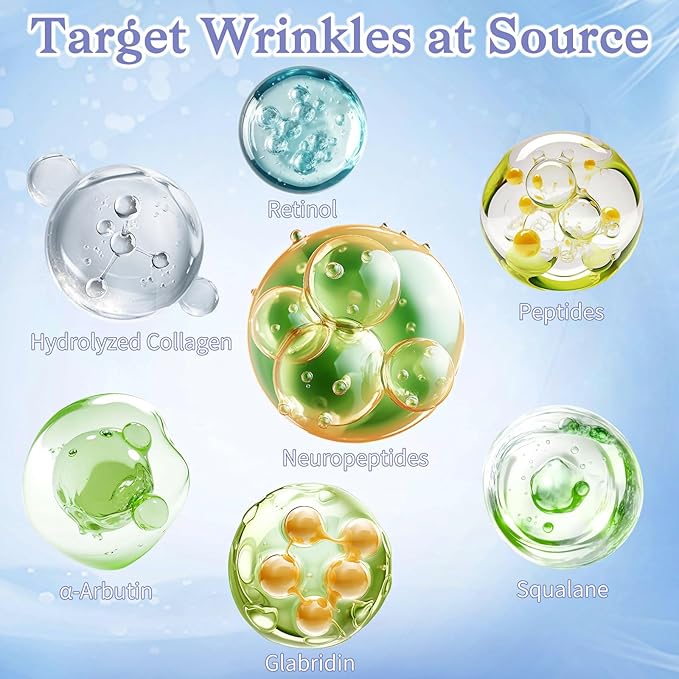 Neck Creams for Tightening and Firming - Anti Wrinkle & Treatment with Retinol Peptides, Ceramide - Overnight Moisturizer for All Skin Types - Sensitive Safe