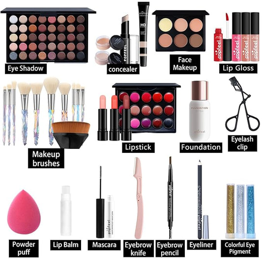 MAEPEOR All In One Makeup Kit 36PCS Makeup Kit for Women Full Kit Multi-Purpose Makeup Set for Beginners or Pros (KIT014C)