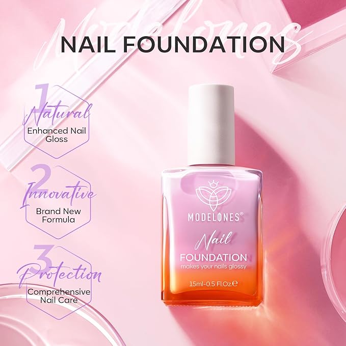 modelones Nail Strengthener Jelly Purple Nail Repair for Damaged Nails Strengthening Polish 15ml Nail Growth and Strengthener Natural Concealer Foundation Nail Care Gifts for Women