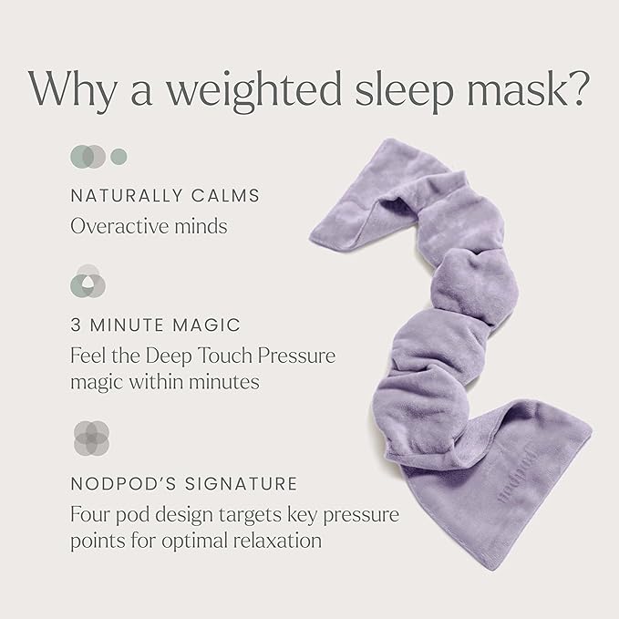 Nodpod Gentle Pressure Sleep Mask | Patented Light Blocking Design for Sleeping, Traveling & Relaxation - Wisteria