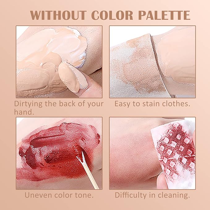 DAGEDA Stainless Steel Makeup Spatula Set, Makeup Mixing Palette Make up Spatula Tool, Foundation Spatula Makeup Foundation Mixing Pigment Palette, Cosmetic Spatula Foundation Palette Make up Tool