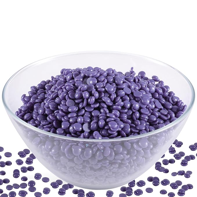 PURPLESKY 80oz Hard Wax Beads Bulk - Hair Removal Waxing for Body Face Back Underarm Leg - At Home Salon - SPA Choice - Quick Coarse Remove - Long Lasting