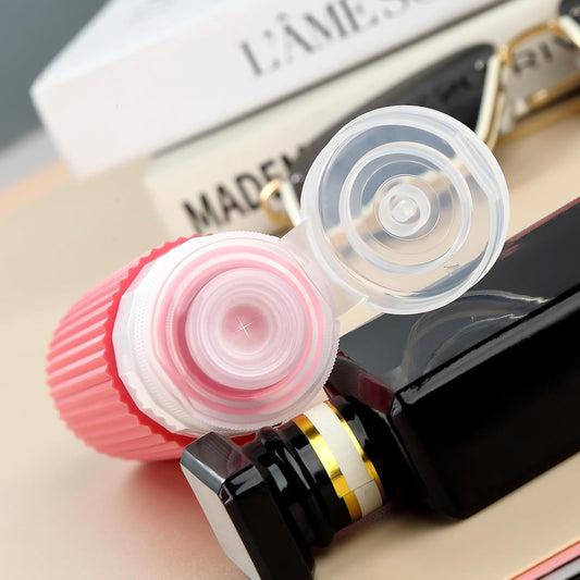 Travel Bottles for Toiletries, Tsa Approved 3oz Portable Travel Bottles, BPA Free Leak Proof Squeezable Silicone Travel Size Containers, Travel Accessories with Clear Toiletry Bag (4 Pack)