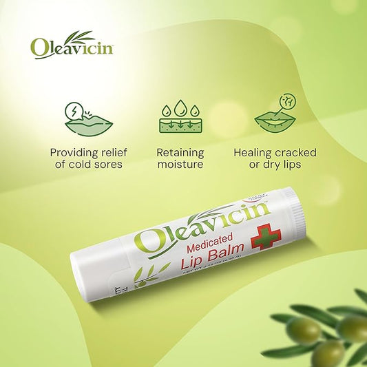 Natural Lip Balm by Oleavicin | Dry Lip Relief | Patented Moisturizing Formula for Chapped Lips | Organic Olive Leaf Extract (3)