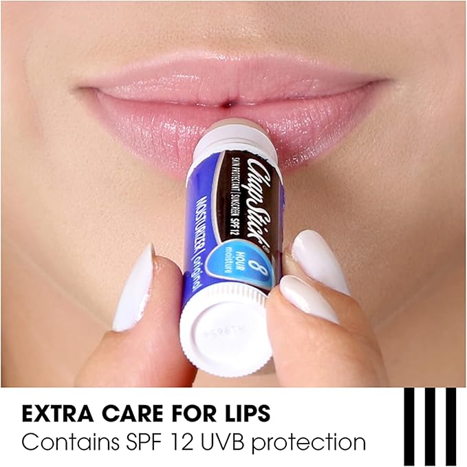 ChapStick Moisturizer Original, Black Cherry and Cool Mint Lip Balm Tubes Variety Pack, SPF 15 and Skin Protectant - 0.15 Oz (Pack of 3)