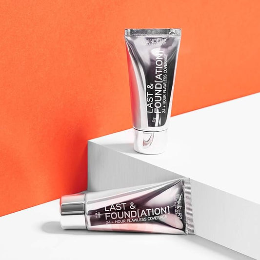 WUNDERBROW Full Coverage Foundation, Last & Found[ation] – Buildable Full Coverage Liquid Foundation For 24+ Hours Wear – Long Lasting, Waterproof, Nude