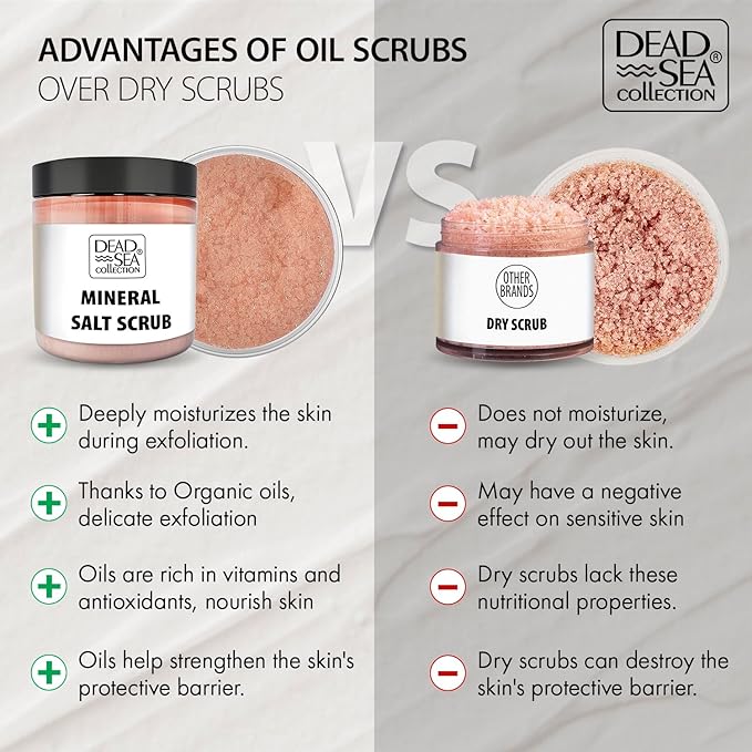 Dead Sea Collection Himalayan Salt Scrub – Exfoliating Body Scrub for Women – Moisturizing and Nourishing Skin – with Pure Oils and Dead Sea Minerals (23.28 Oz)