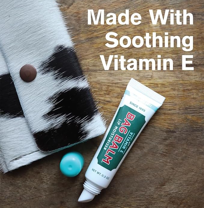 Vermont's Original Bag Balm Fragrance Free Lip Balm with Vitamin E | Pack of 4 0.3oz Tubes