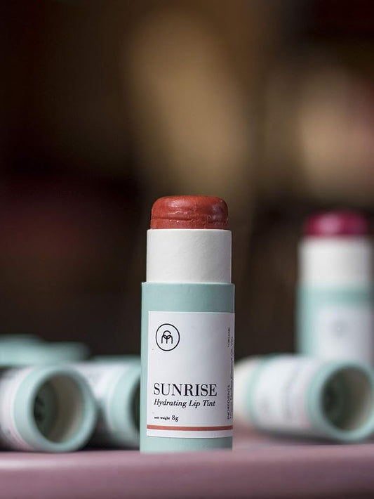 Coconut Matter Lip Balm – Handmade Vegan Coconut Lip Balm with Orange Red Tint - Hydrating Lip Balm with Natural Coconut Oil, SUNRISE