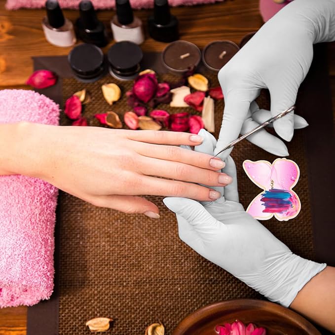 Resin Nail Art Palette: 2PCS Nail Art Palette Makeup Resin Mixing - Makeup Plate Nail Plates for Nail Art Nail Tip Holder Nail Art Display