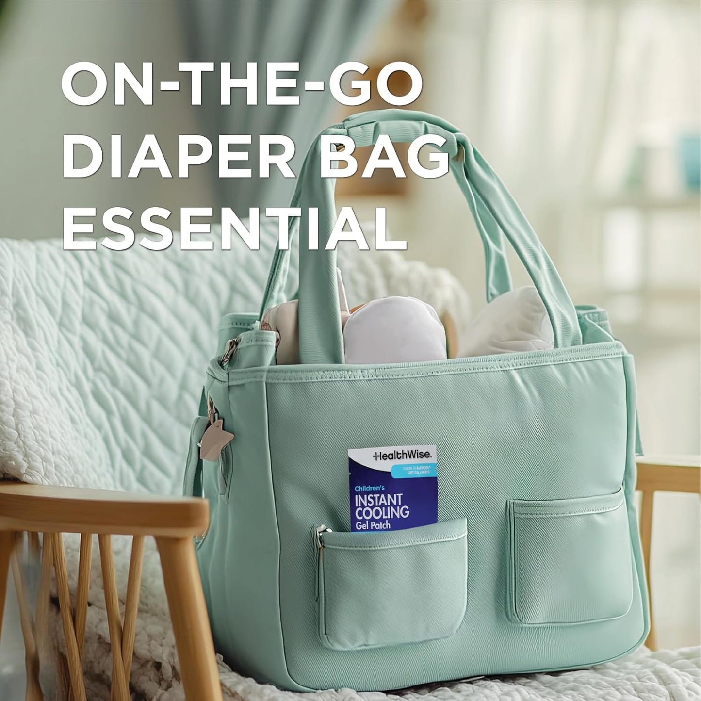 HealthWise Instant Cool Gel Patches | Children’s Forehead Sheets | 12-Count | 4.75” x 2” | Soothing Menthol Vapors | Fever Relief | Non-Medicated Formula