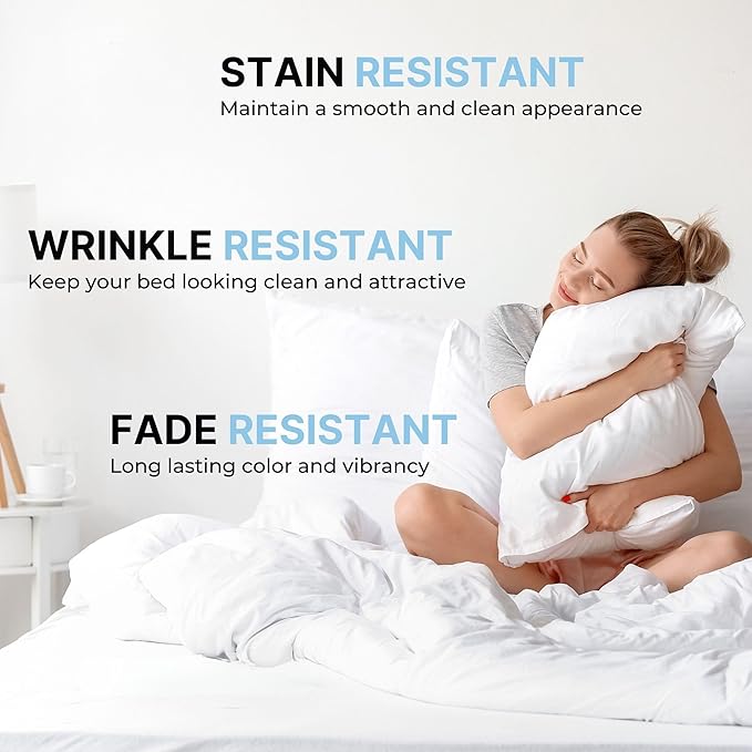 King Pillow Cases Set of 4 - Ultra Soft Hotel Quality Pillowcase Covers - Comfy, Cozy & Wrinkle Free - Shrinkage, Stain and Fade Resistant - Machine Washable Pillow Protectors - 4 Piece Set - Cream