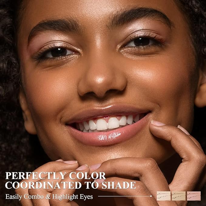 Pink Eyeshadow Stick Makeup 6PCS Set, Light Metallic Shimmer Cream Eye Shadow Eyeliner Brightener Pencil Crayon - PINK OCEAN