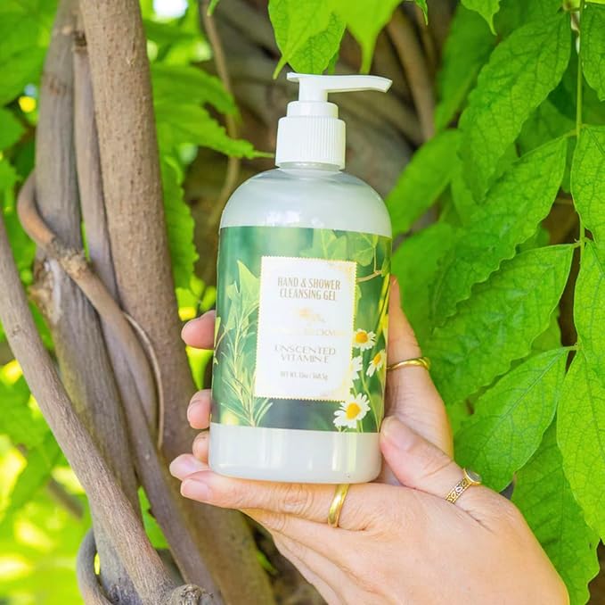 Camille Beckman Essentials Gift Basket, Vitamin E Unscented, Glycerine Hand Therapy 6 oz, Silky Body Cream 13 oz, Hand and Shower Cleansing Gel 13 oz, Glycerine Soap 3.5 oz