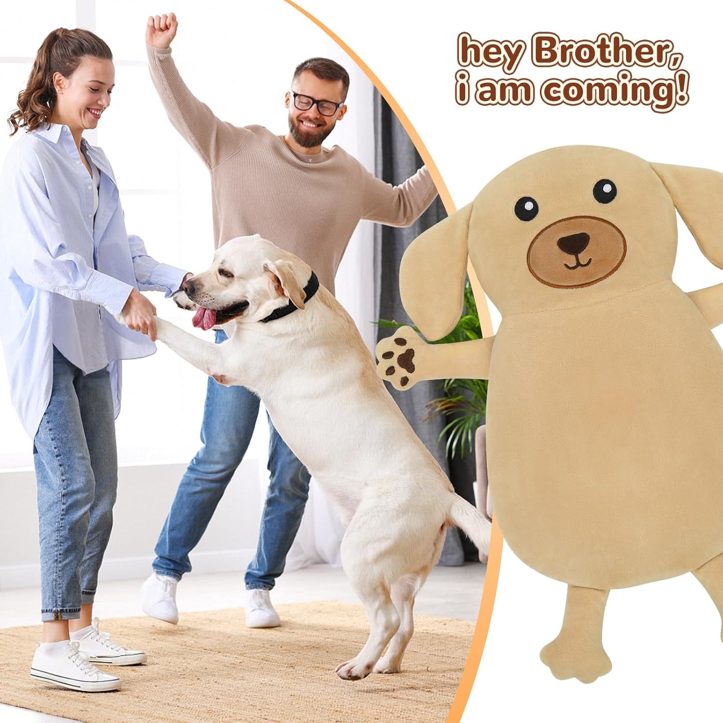 Microwave Heating Pad for Pain Relief, 16" x 11" Microwavable Heating Pads for Cramps, Back Pain, Neck Shoulder, Muscles, Knee, Joints, Natural Heat Pack Moist Heat, Golden Retriever