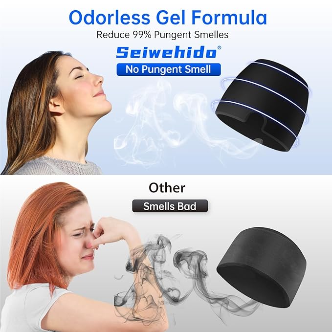 Migraine Relief Cap, Headache Relief Cap Hat, Head Ice Pack Wrap Migraine Cold Cap Ice Hat for Migraines Headache, Tension, Stress, Hangover Cap Ice Beanie, Cooling Gel Cap