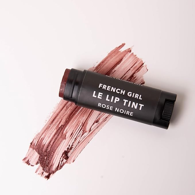 FRENCH GIRL Vegan Organic Lip Tint Color Balm, Natural Lipstick, Hydrating Sheer Lip Stain, Organic Tinted Emollient Lip Balm