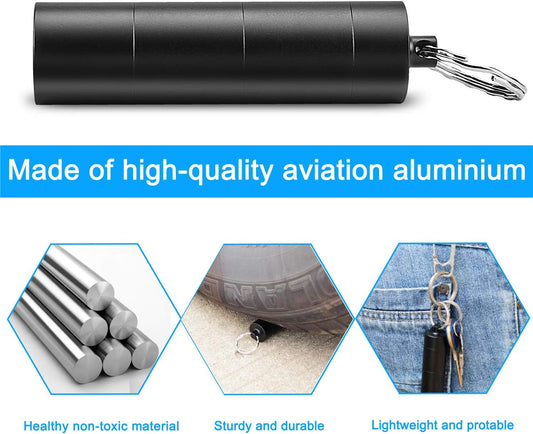 PPFISH Portable Daily Pill Case, 3 Compartments Aluminum Alloy Waterproof Pill Box Dispenser, Small Pocket Pill Container, Keychain Pill Fob, Travel Pill Holder for Men Women