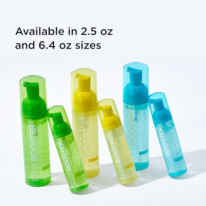 Style Factor EDGE BOOSTER Extra Strength Setting Mousse – Frizz Control, Extra Volume, and Conditioning – 2.5oz Turquenite Mousse for Curly Hair