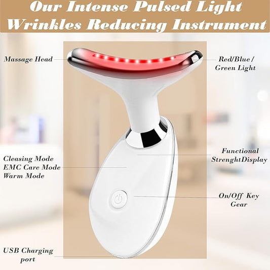 Facial Massager for Women and Men – Face Roller for Skin Tightening, Wrinkle Reduction, Anti-Aging, Face Lifting, Skin Care, Beauty Tool for Jawline, Neck Massager, Rechargeable Home Spa Device,