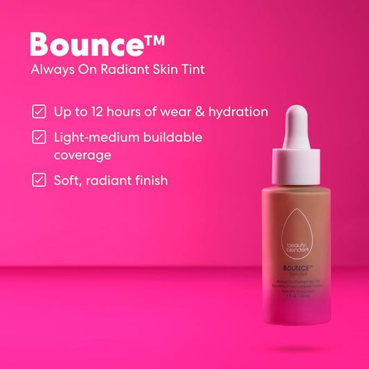 Beautyblender 12-Hour Always on Radiant Skin Tint, Breathable Serum Foundation Stays Put for All Day Long Wear, Infused with Hyaluronic Acid & Niancinamide, Medium 4