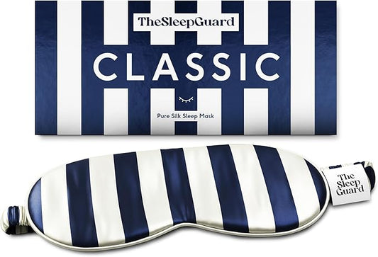 Pure Silk Sleep Mask [100% 6A Mulberry Silk, 22 Momme] Light Blocking Travel Essentials. Eye Masks for Sleeping. Black Oeko-Tex Blindfold. Eye Covers for Men & Women