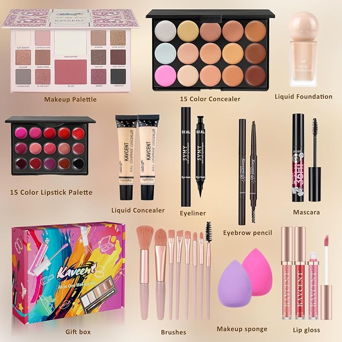 Makeup Kit Makeup Set for Women Teens full Kit Makeup Kits for Teenagers Makeup Gift Sets for Teen Girls Women Christmas Girls Gifts Eyeshadow