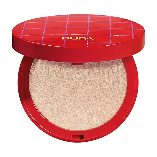 Pupa Milano Holiday Land Frosted Highlighter, Hypnotic Gold 001, 0.282 oz - Highlighter Makeup - Soft, Velvety Texture - Long-Lasting - Talc-Free
