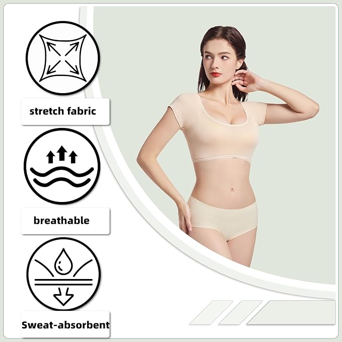 satithry 3PCS wrap style lady's underarim absorbent vest underarm sweatproofpads