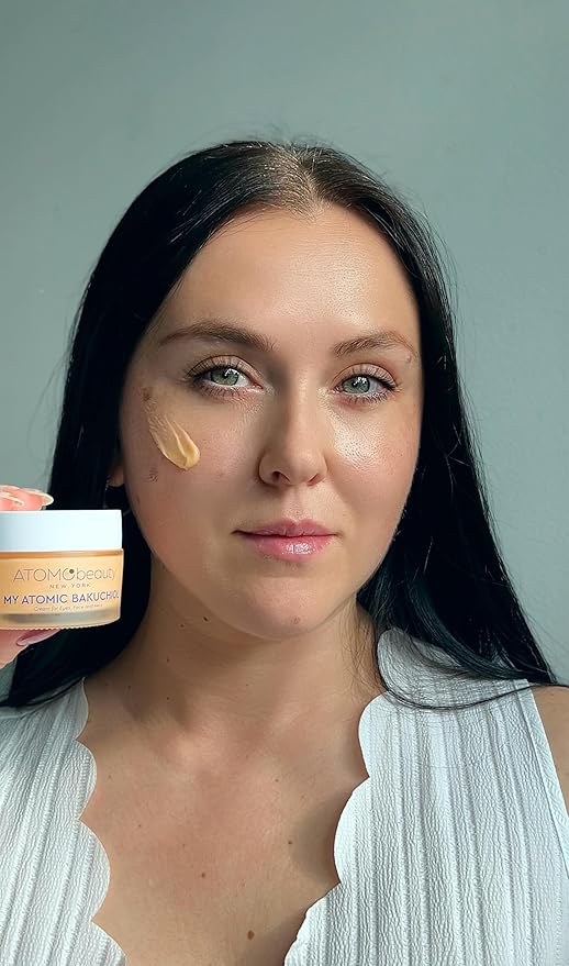 MY ATOMIC BAKUCHIOL Cream for Eyes, Face and Neck – Bakuchiol + Purified Quinoa Seed Polysaccharides | Anti-Aging, Lifting & Brightening | Retinol Alternative | Vegan & Dermatologically Tested – 45ml