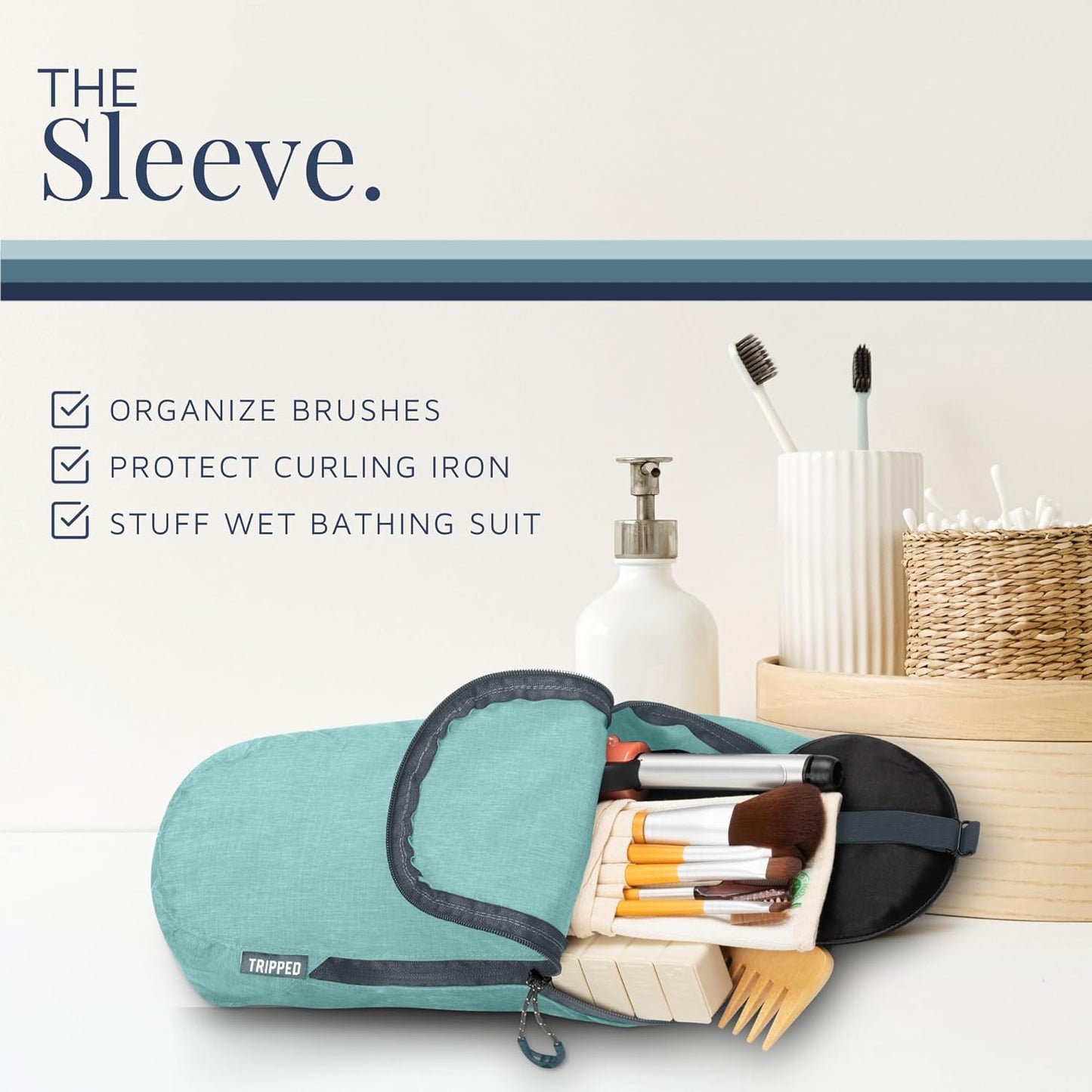 Toiletry Bag Kit Set: Hanging Travel Toiletry Bag + 311 TSA Cosmetic Liquid Bag + Ultralight Accessory Organizer Pouch