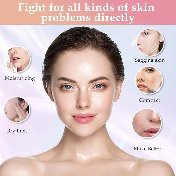 Facial and Neck Massager Tool,Red-Light-Therapy-for-Face and Neck,Lymphatic Contour Massager Face,7 Colors LED Womens Skin Care Facial Massager for Skin Rejuvenation,Lifting,Toning,Glow Boost