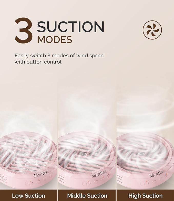 MelodySusie Cordless Nail Dust Collector,Compact Vacuum Fan Rechargeable Dust Collector with Reusable Filter,SProR Powerful Dust Suction Machine for Acrylic Gel Polish Manicure Pedicure at Salon&Home